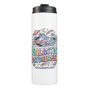 Unicorn Galactic Daydreamer Kawaii Sticker and Shi Thermal Tumbler