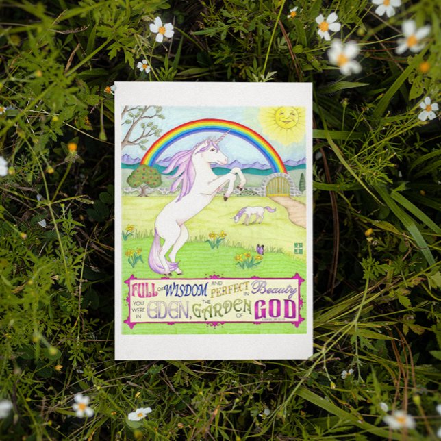Unicorn Garden of God Inspirational Postcard (Creator Uploaded)