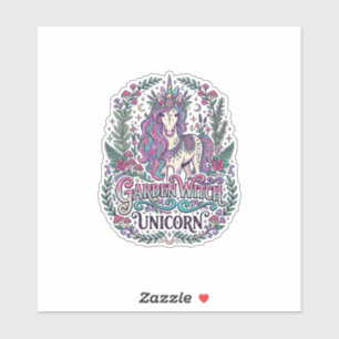 Unicorn Garden Witch Unicorn Colourful Apparel Gra
