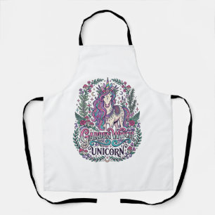 Unicorn Garden Witch Unicorn Colourful Apparel Gra Apron