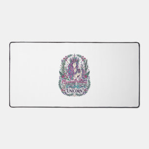 Unicorn Garden Witch Unicorn Colourful Apparel Gra Desk Mat