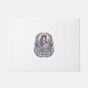Unicorn Garden Witch Unicorn Colourful Apparel Gra Doormat