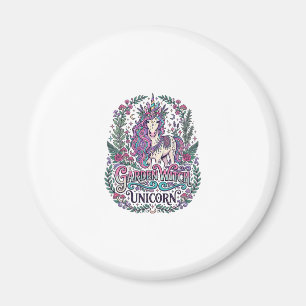 Unicorn Garden Witch Unicorn Colourful Apparel Gra Magnet