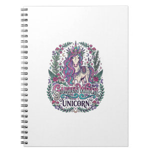 Unicorn Garden Witch Unicorn Colourful Apparel Gra Notebook