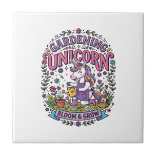 Unicorn Gardening Unicorn Commercial Cute Gift Des Ceramic Tile