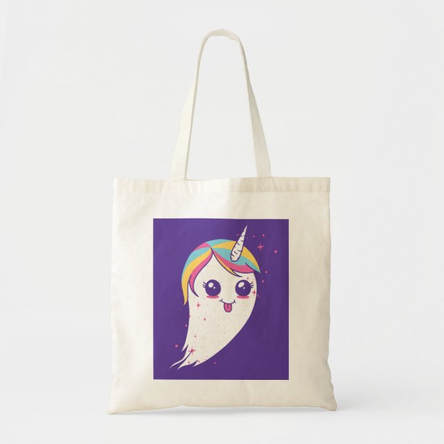 Unicorn Ghost Tote Bag (Front)