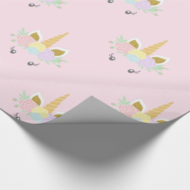 Unicorn Gift Wrapping Paper (Corner)