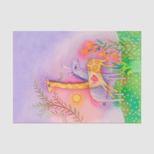 Unicorn Giraffe Enchanted Safari Love Tissue Paper