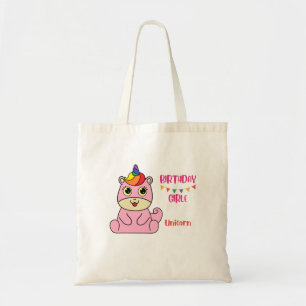 unicorn girl birthday, Toddler Birthday, Great gif Tote Bag