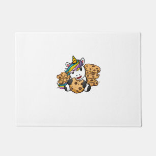 Unicorn Girl Cookies Gift Love Awesome Funny T-Shi Doormat