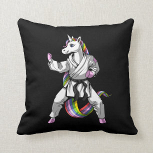 Unicorn Girl Karate Ninja Cushion