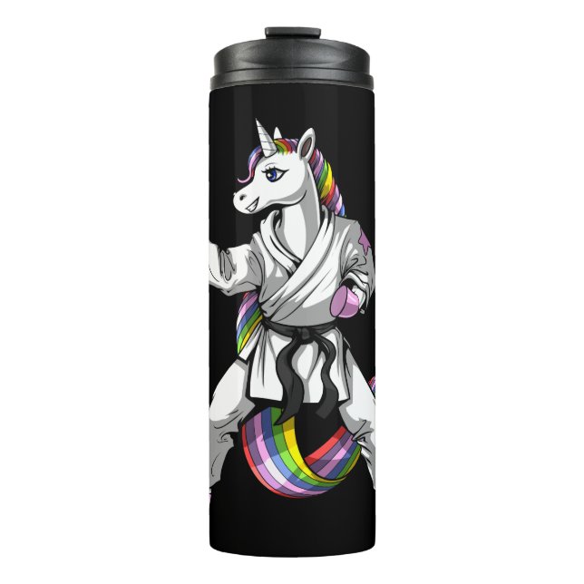 Unicorn Girl Karate Ninja Thermal Tumbler (Front)