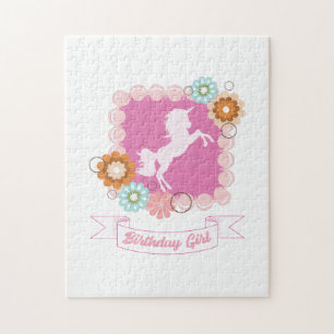 Unicorn Girls Birthday Party Jigsaw Puzzle