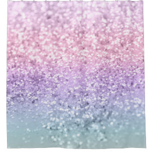 Unicorn Girls Glitter #1 #shiny #pastel Shower Curtain