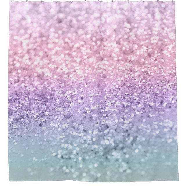Unicorn Girls Glitter #1 #shiny #pastel Shower Curtain (Front)