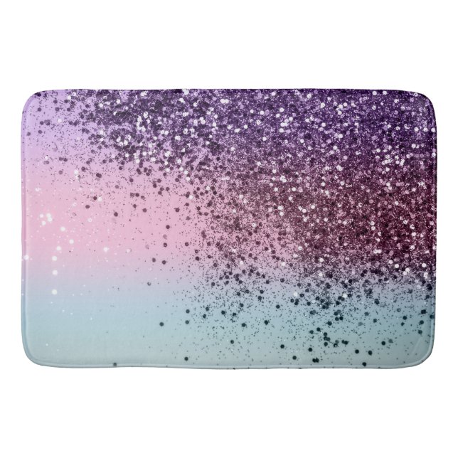 Unicorn Girls Glitter #6c (Faux Glitter) #shiny  Bath Mat (Front)