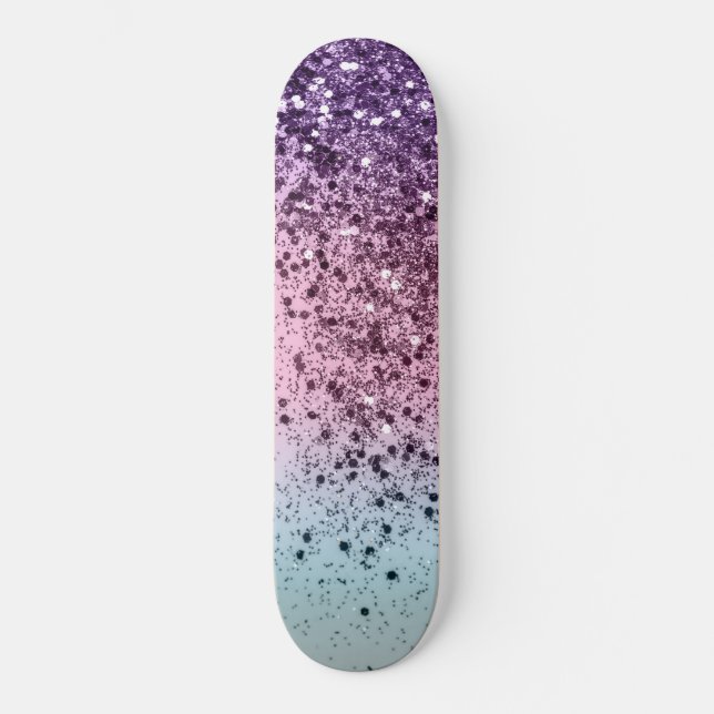 Unicorn Girls Glitter #6c (Faux Glitter) #shiny  Skateboard (Front)