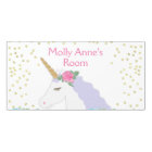 Unicorn Girl's Room Watercolor Pink & Gold