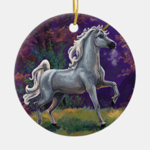 Unicorn Glade Ceramic Ornament