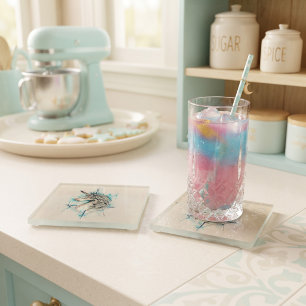 Unicorn Glass Coaster
