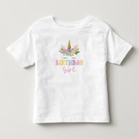 Unicorn Glitter Rainbow Birthday Girl Party Outfit