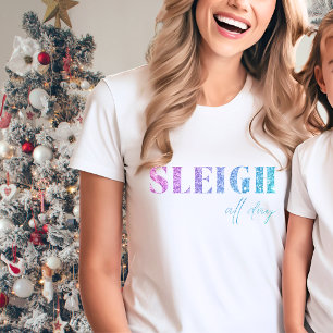 Unicorn Glitter Sleigh All Day  T-Shirt