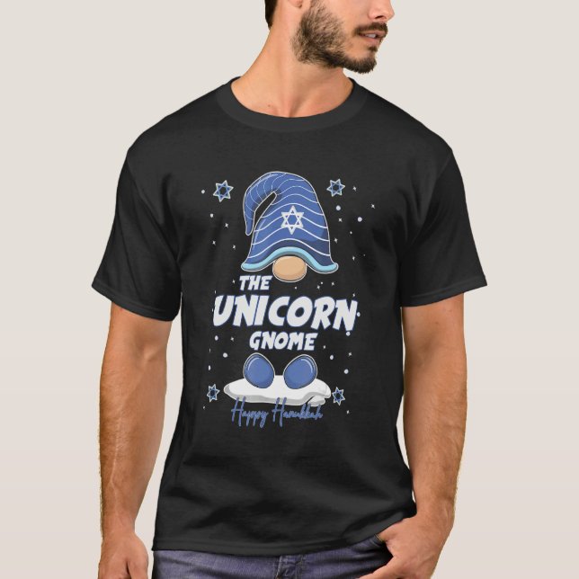 Unicorn Gnome  Hanukkah Family Matching for men wo T-Shirt (Front)