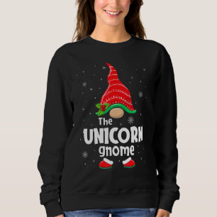 Unicorn Gnome Matching Family Group Christmas Part Sweatshirt