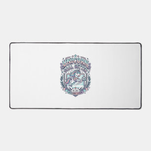 Unicorn Goal Getter Retro Style Graphic Tee Design Desk Mat