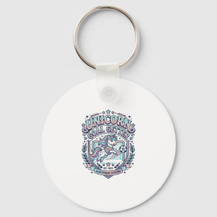 Unicorn Goal Getter Retro Style Graphic Tee Design Key Ring