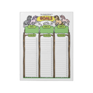 Unicorn Goal Planner Custom Notepad