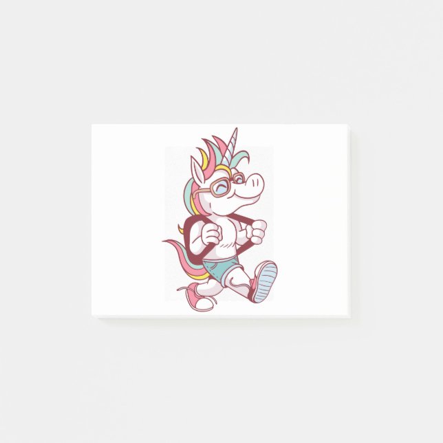 Unicorn Goes To School Post-it Notes (Front)