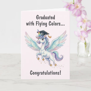 Unicorn Graduation Card