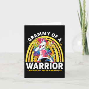 Unicorn Grammy Of A Warrior Childhood Cancer Aware Card