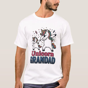 Unicorn Grandad Vintage Engraving Shirt Design_1