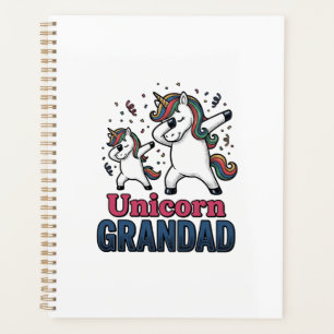 Unicorn Grandad Vintage Engraving Shirt Design_1 Planner