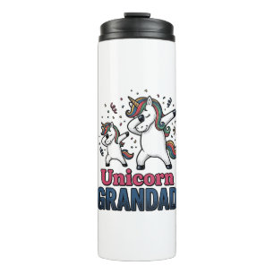 Unicorn Grandad Vintage Engraving Shirt Design_1 Thermal Tumbler