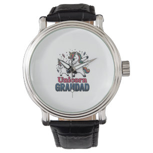 Unicorn Grandad Vintage Engraving Shirt Design_1 Watch