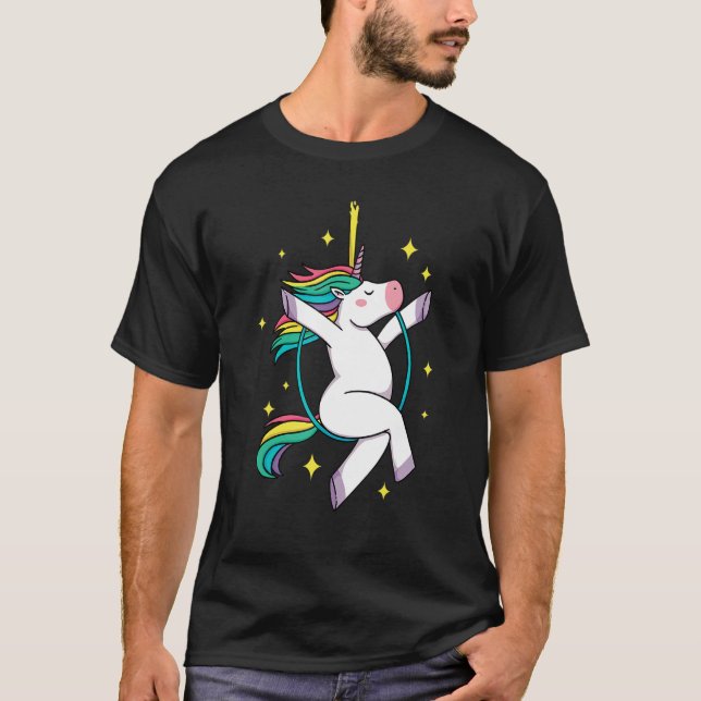 Unicorn Graphic Gymnast Gymnastics Acrobat Acrobat T-Shirt (Front)