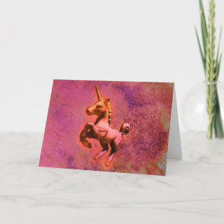 Unicorn Greeting Card (Red Intensity)
