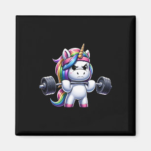 Unicorn Gym Deadlift Fitness Workout Weightlifting Magnet