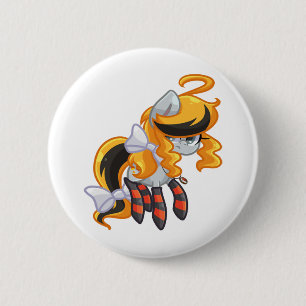 unicorn halloween      6 cm round badge