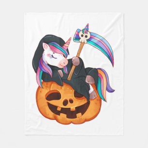 Unicorn Halloween Security Costume Daughter Pumpki Fleece Blanket
