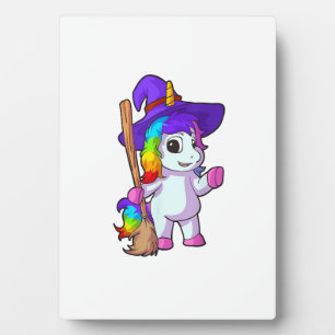 Unicorn Halloween Shirt for Girls Witch Costume fo Plaque