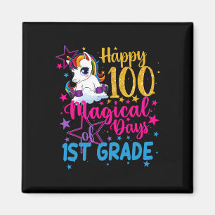 Unicorn Happy 100 Magical Days Of 1st Grade Magnet