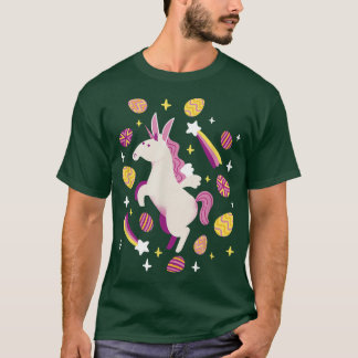 Unicorn Happy Easter Easter Bunny Rabbit Holiday B T-Shirt
