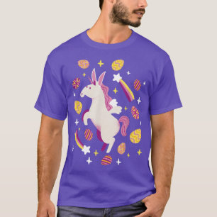 Unicorn Happy Easter Easter Bunny Rabbit Holiday B T-Shirt