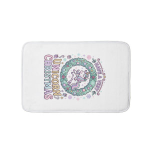 Unicorn Have a Very Unicorn Christmas Bold Typogra Bath Mat