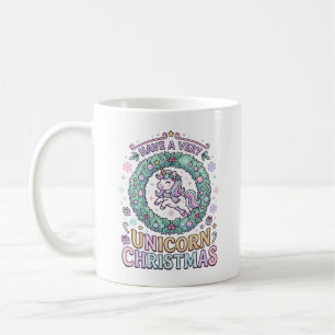 Unicorn Have a Very Unicorn Christmas Bold Typogra Coffee Mug