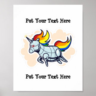 Unicorn Head clipart | Iron Unicorn Clipart Poster